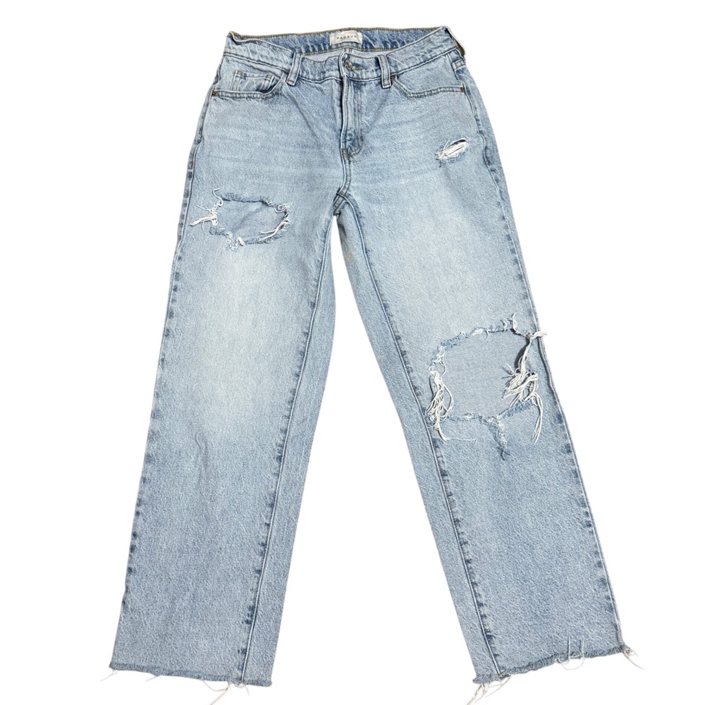 PacSun 90s Straight Jeans Distressed Light Wash 25 100% Cotton Womens